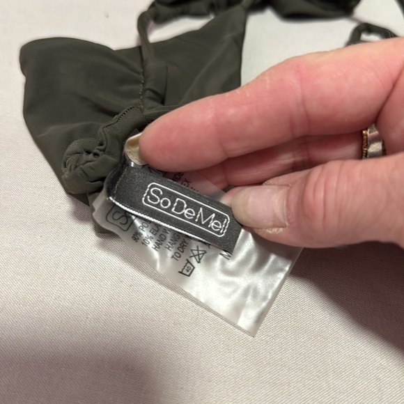 So De Mel NWT Rio Bikini Set in Olive Green S/M - Picture 4 of 16